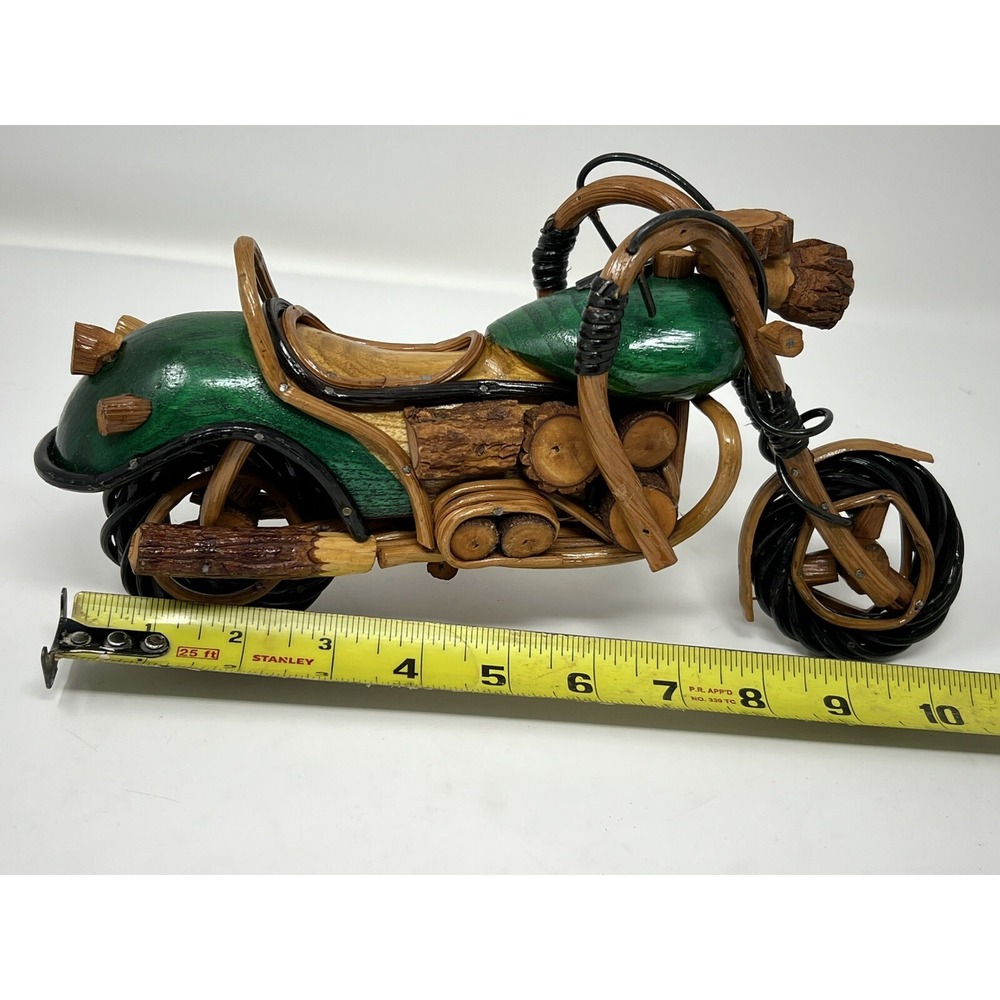Wooden Motocycle Harley Davidson Model Handmade Home Decorative Gift - Picture 10 of 11